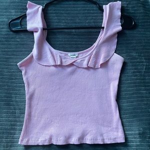 pink crop top from garage
